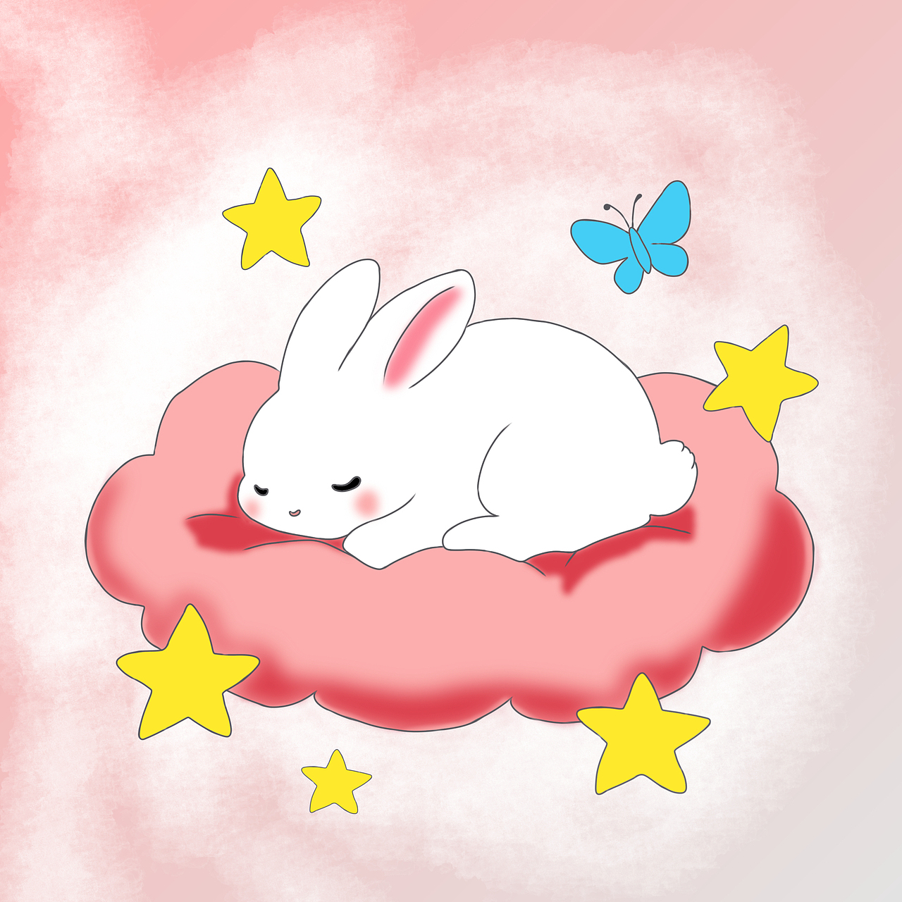 治愈或者梦幻兔兔系列（图ZNDA0NDcxMjQw） - 儿童插画 - 站酷设计师绘画蓝鲸原创素材 - 站酷ZCOOL