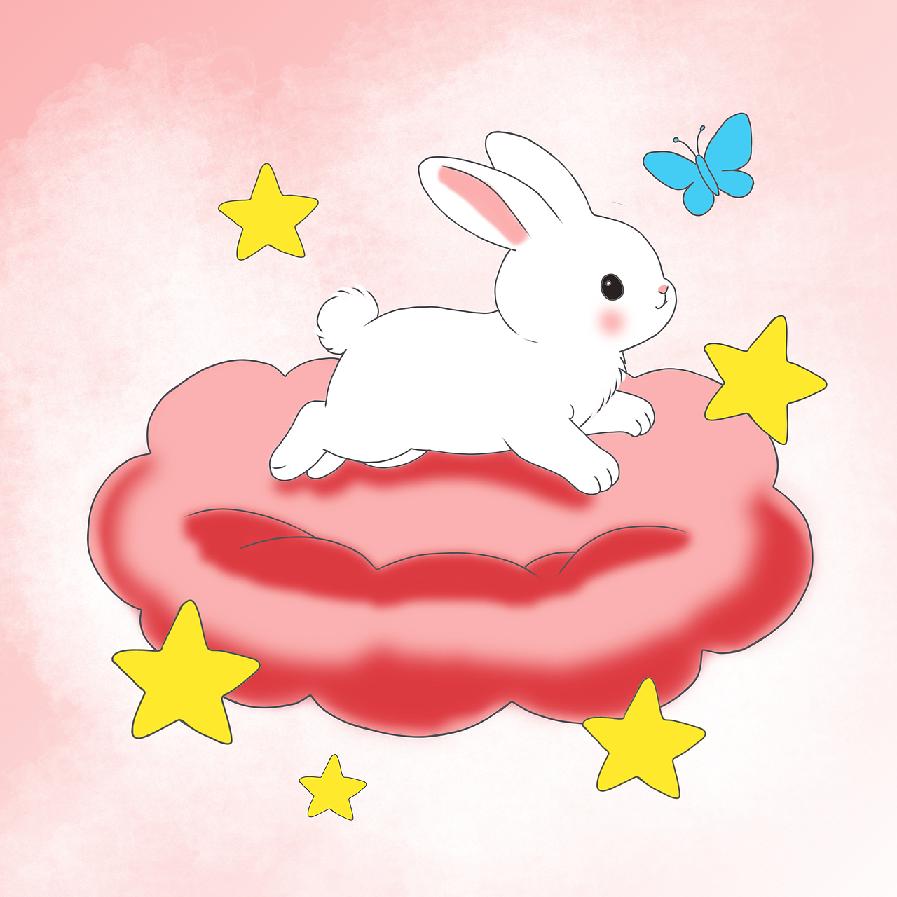 治愈或者梦幻兔兔系列（图ZNDA0NDcxMjQ0） - 儿童插画 - 站酷设计师绘画蓝鲸原创素材 - 站酷ZCOOL