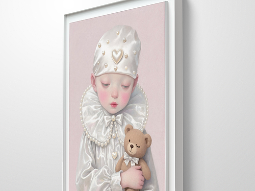 低眸的温柔Tender Gaze（手绘可收藏）