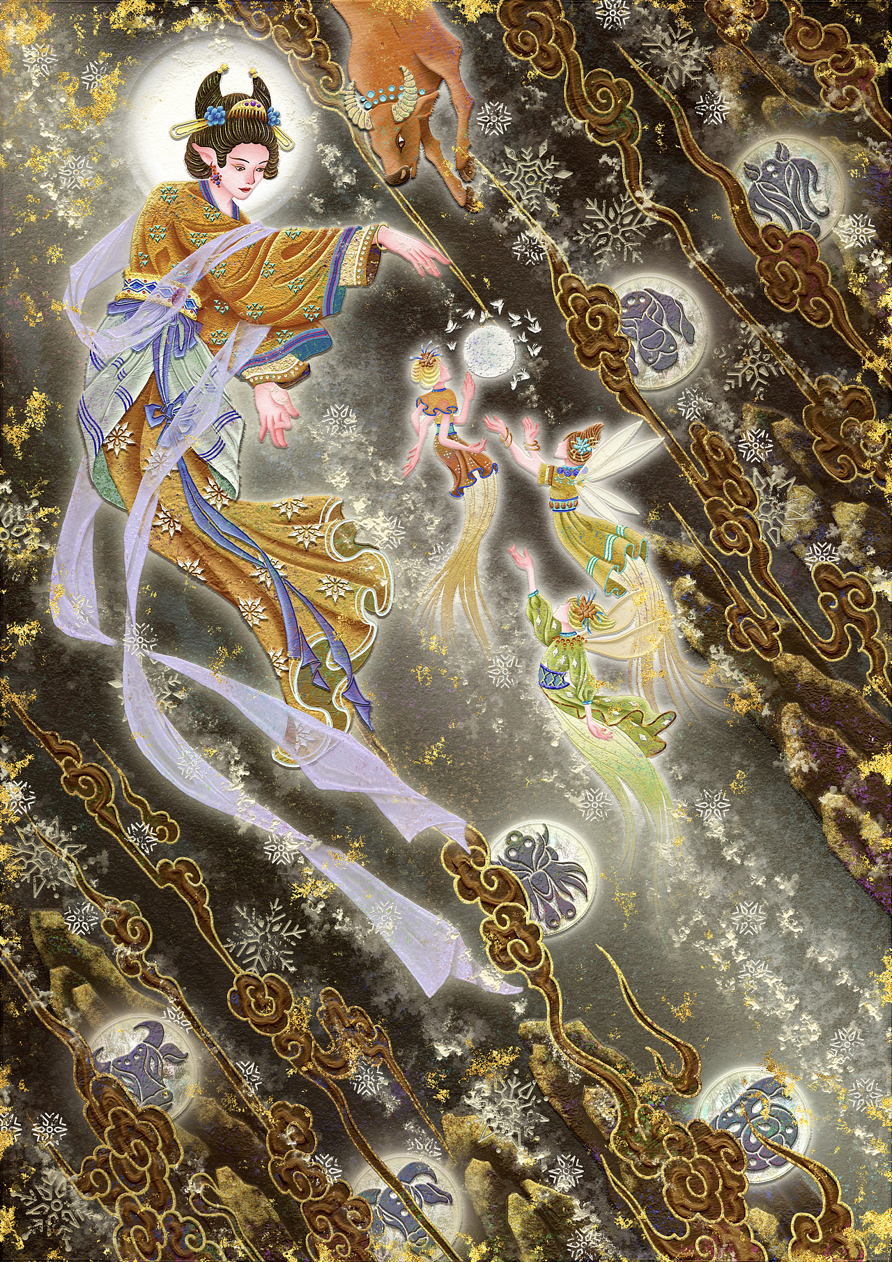 二十八星宿·四金星君（图ZNDA0NDc5MTg4） - 艺术插画 - 站酷设计师插画师奇点原创素材 - 站酷ZCOOL