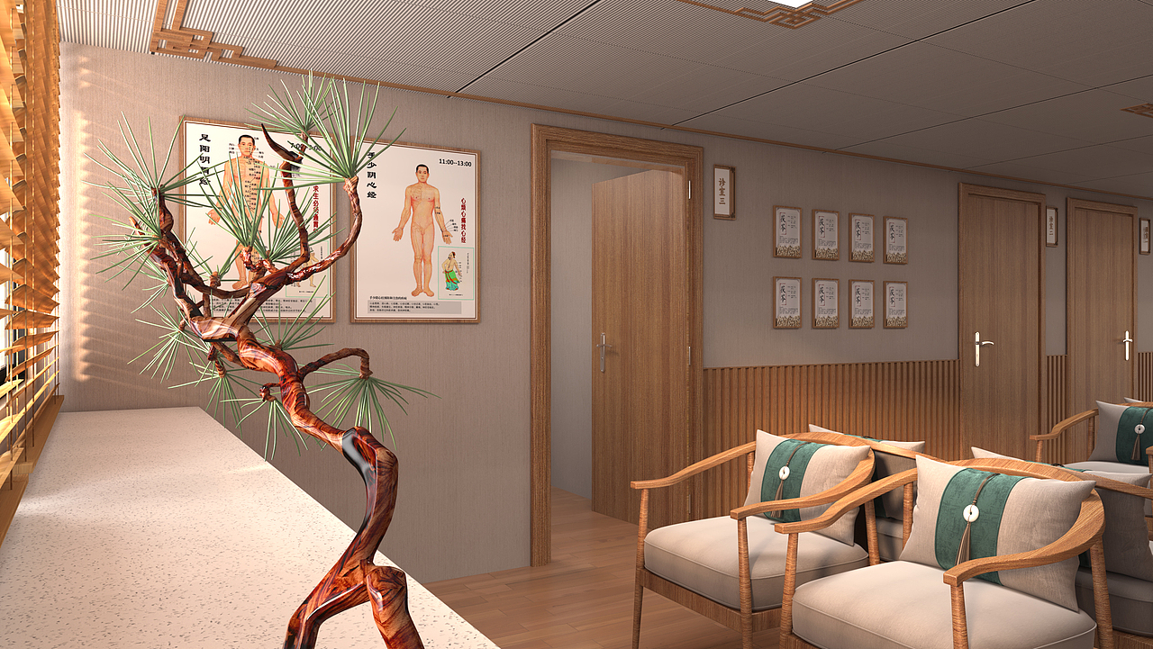 中医馆设计拆解｜新中式美学拉满的治愈感（图ZNDA0NDkxODk2） - 商业空间设计 - 站酷设计师设计师阿凱原创素材 - 站酷ZCOOL