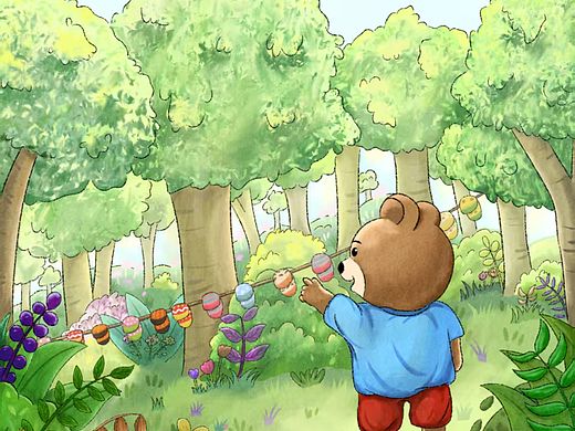 洗完袜子的小熊