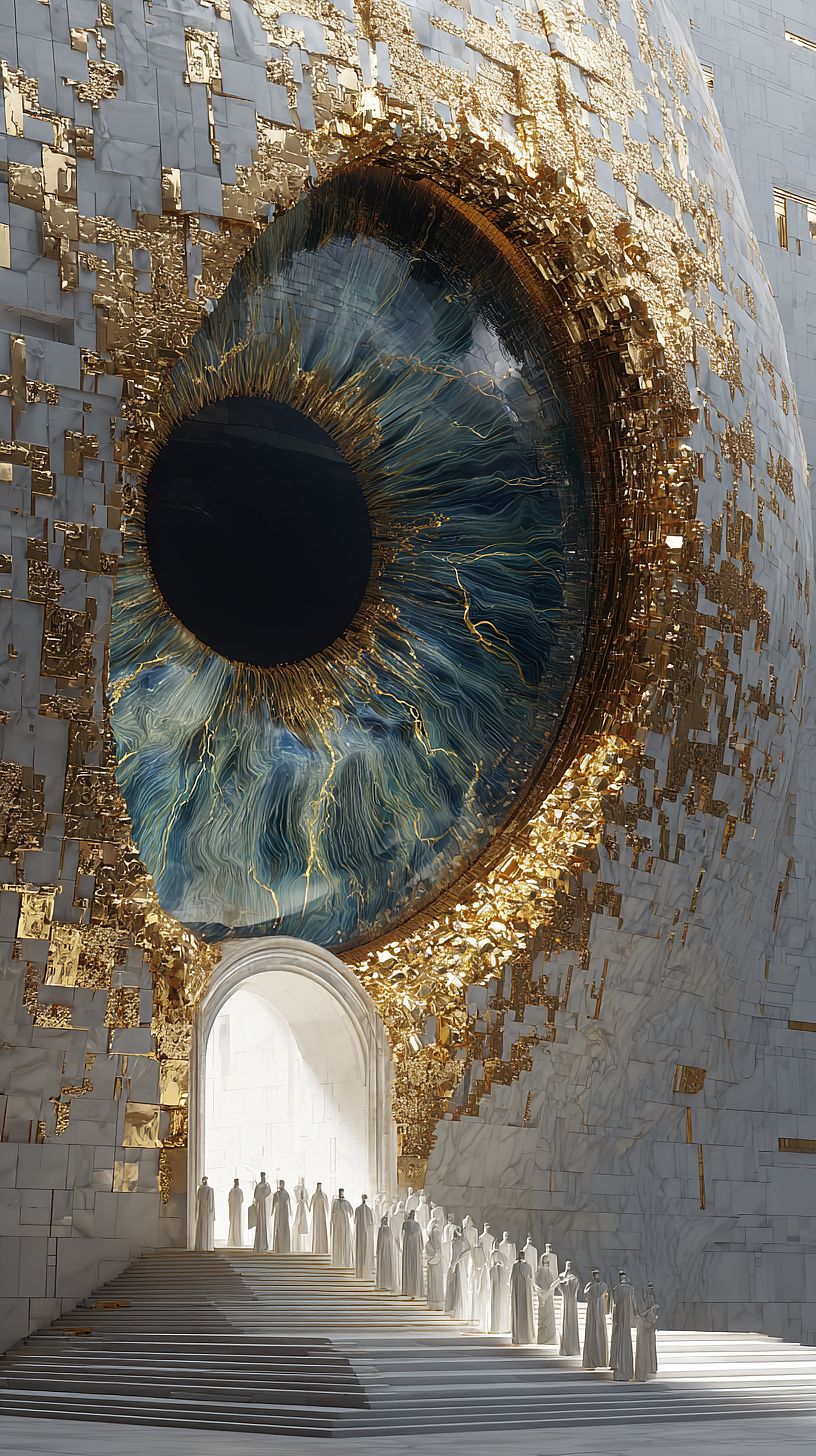 当人类的眼睛，成为通往神性的殿堂✨（图ZNDA0NTAwMTI0） - AI作品 - 站酷设计师斗神俊俊原创素材 - 站酷ZCOOL