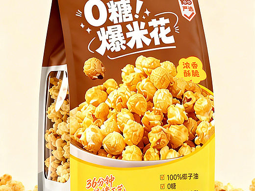 格物樊坤包装作品椰子风味儿0糖爆米花