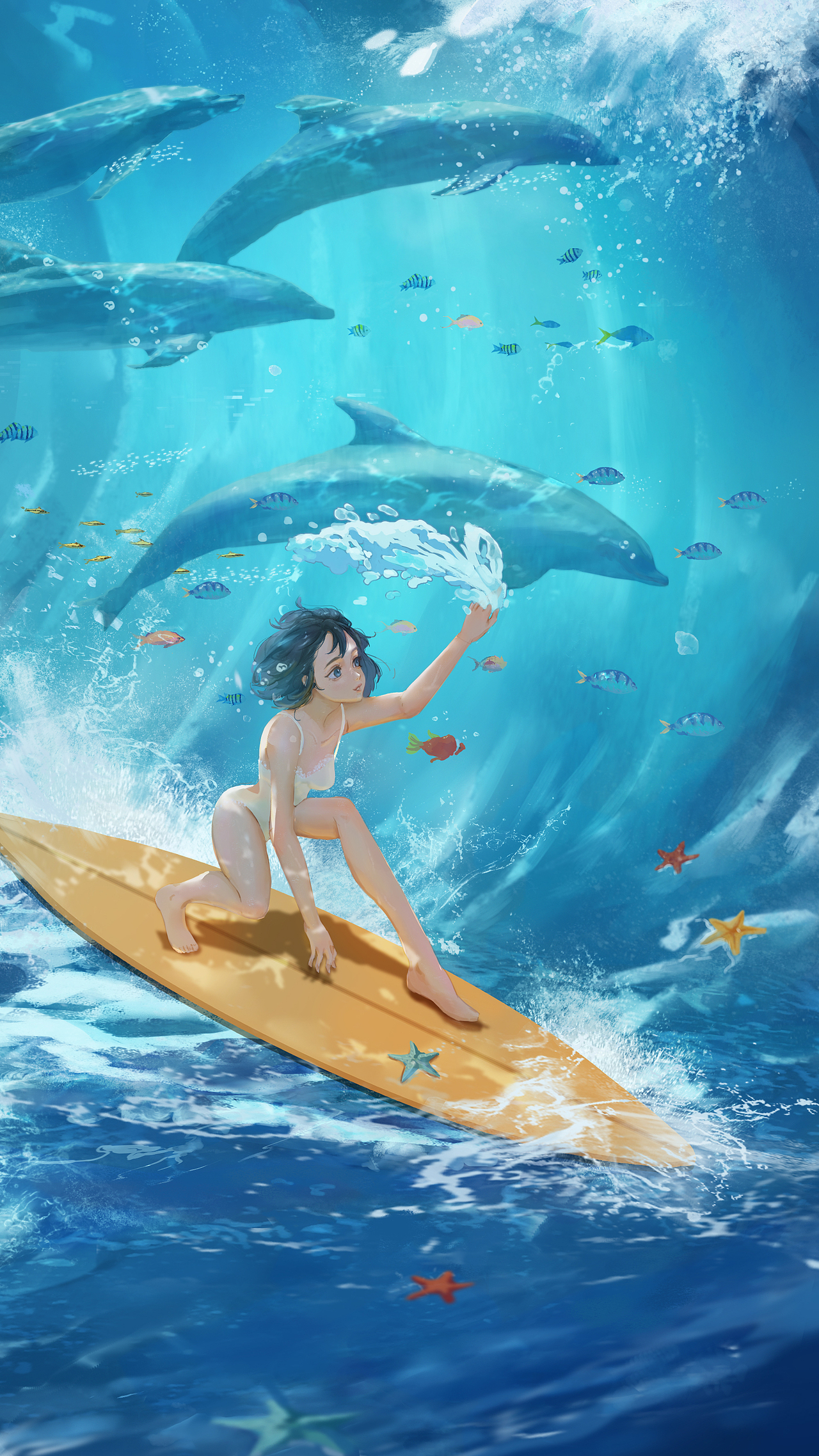 你困不住一条向往大海的鱼✨（图ZNDA0NTAyNDY0） - 商业插画 - 站酷设计师离线打盹中原创素材 - 站酷ZCOOL