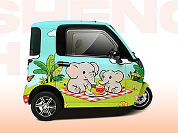 盛昊象伴，安全随行/“米粒E01”车贴设计