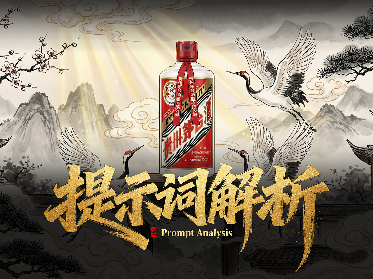 干货分享:如何用 Prompt 还原顶级水墨商业分镜?(图ZNDA0NTA5MTcy) - AI作品 - 站酷设计师尤鹿AIGC原创素材 - 站酷ZCOOL