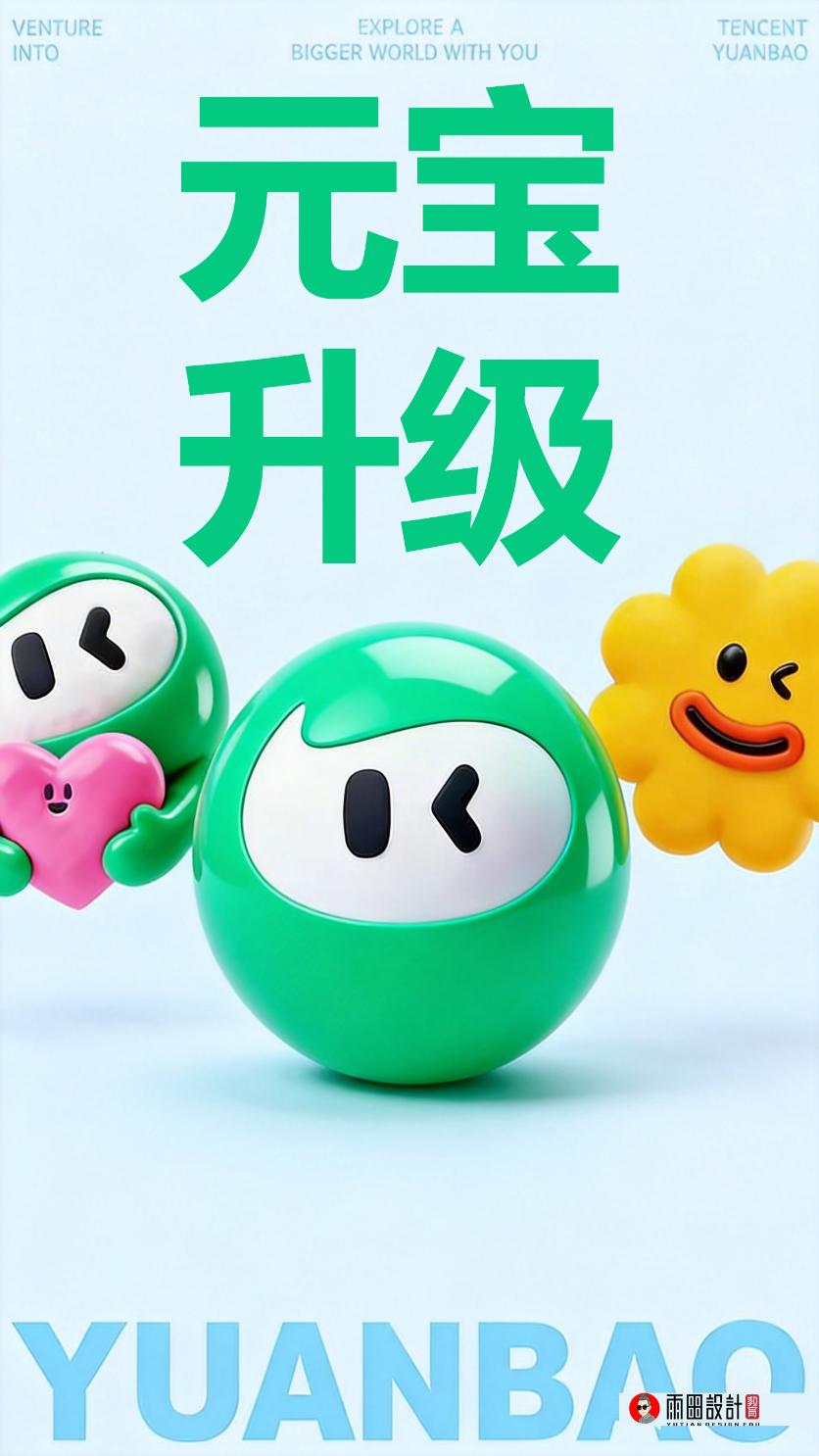 腾讯元宝IP视觉形象升级，新LOGO有一双灵动的”眼睛”。#雨田侃设计 #IP设计升级（图ZMTU0OTI3MjA=） - 观点 - 站酷设计师雨田侃设计原创素材 - 站酷ZCOOL