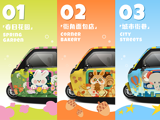 米粒E01「城市漫游家」系列车贴