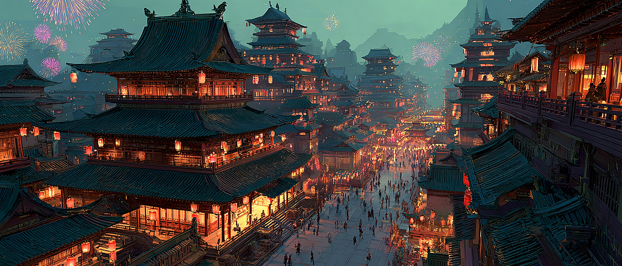 盛世长安·不夜归墟｜国风场景概念设计（图ZNDA0NTExOTMy） - 交互/UE - 站酷设计师小菟包原创素材 - 站酷ZCOOL