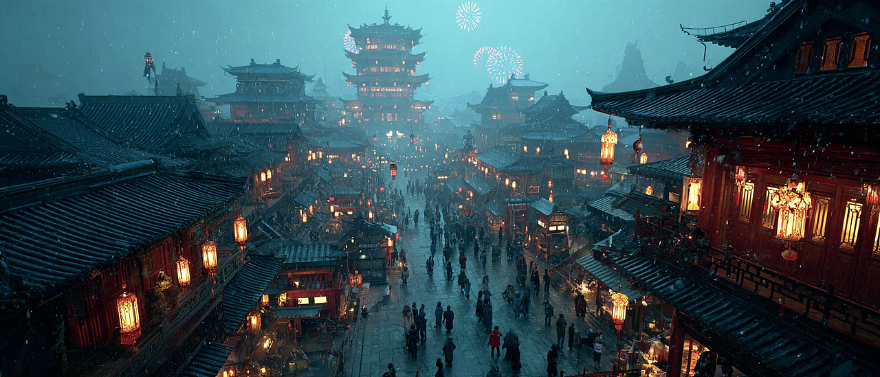 盛世长安·不夜归墟｜国风场景概念设计（图ZNDA0NTExOTQ4） - 交互/UE - 站酷设计师小菟包原创素材 - 站酷ZCOOL