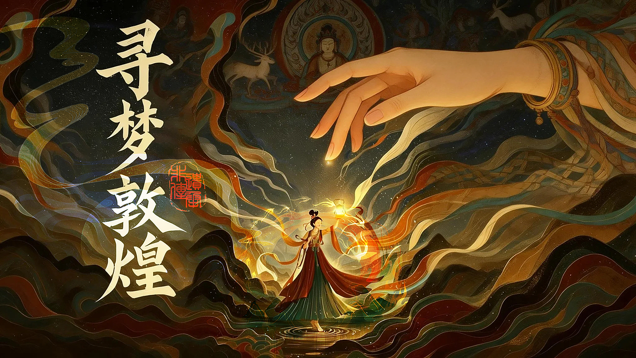 创意海报｜寻梦敦煌·非遗国潮（图ZNDA0NTI0NDg4） - 海报 - 站酷设计师早起的虫虫有翅膀原创素材 - 站酷ZCOOL