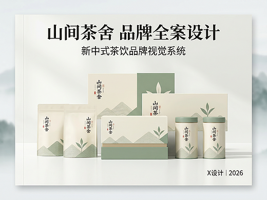 「山间茶舍」新中式茶饮品牌全案