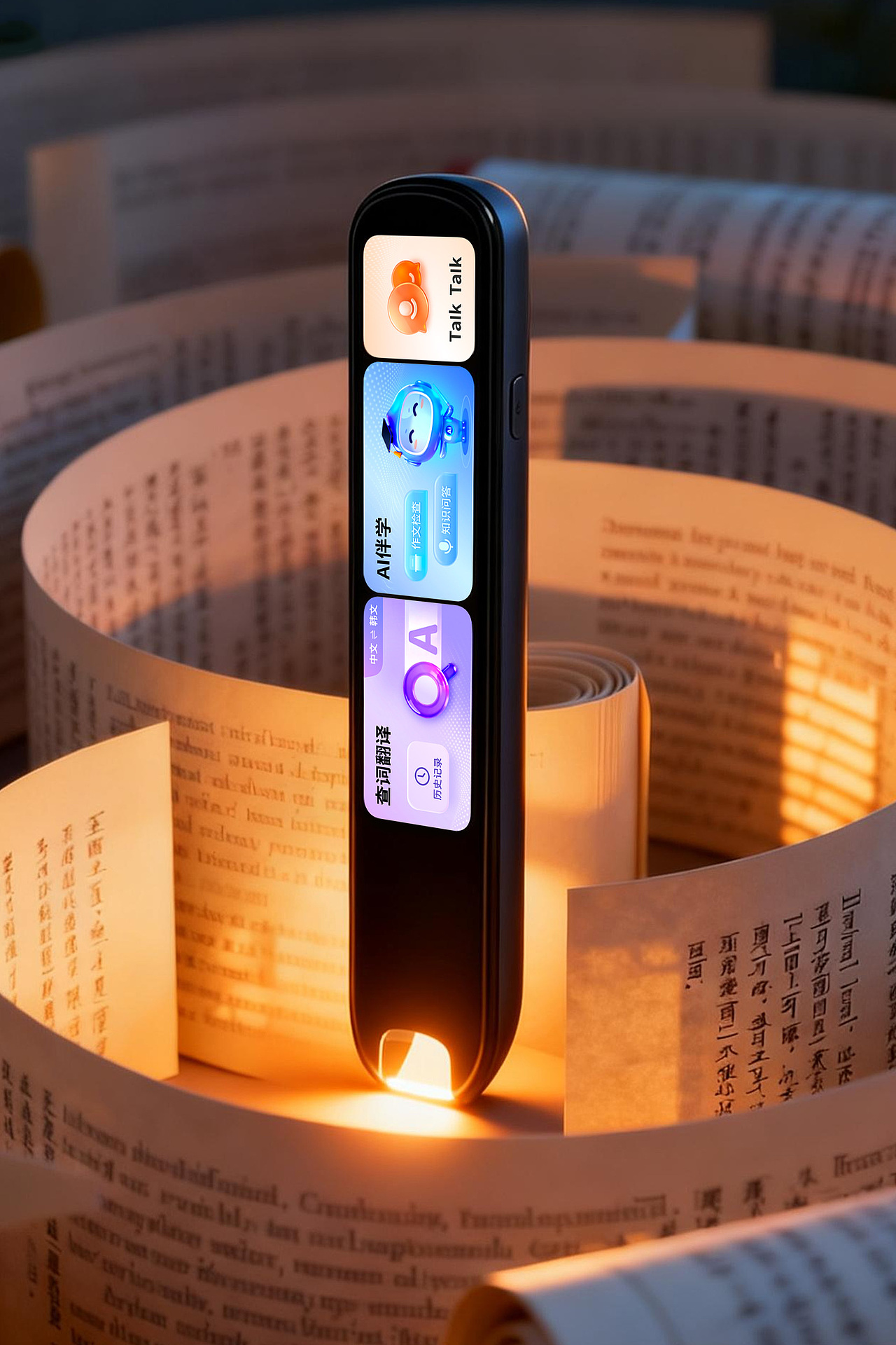 科大讯飞词典笔实拍+AIGC拍摄（图ZNDA0NTMxMjQ0） - 产品摄影 - 站酷设计师zenkiCC原创素材 - 站酷ZCOOL