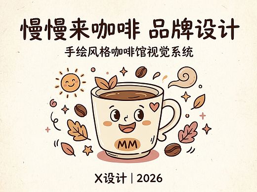 慢慢来咖啡 - 丑萌手绘品牌