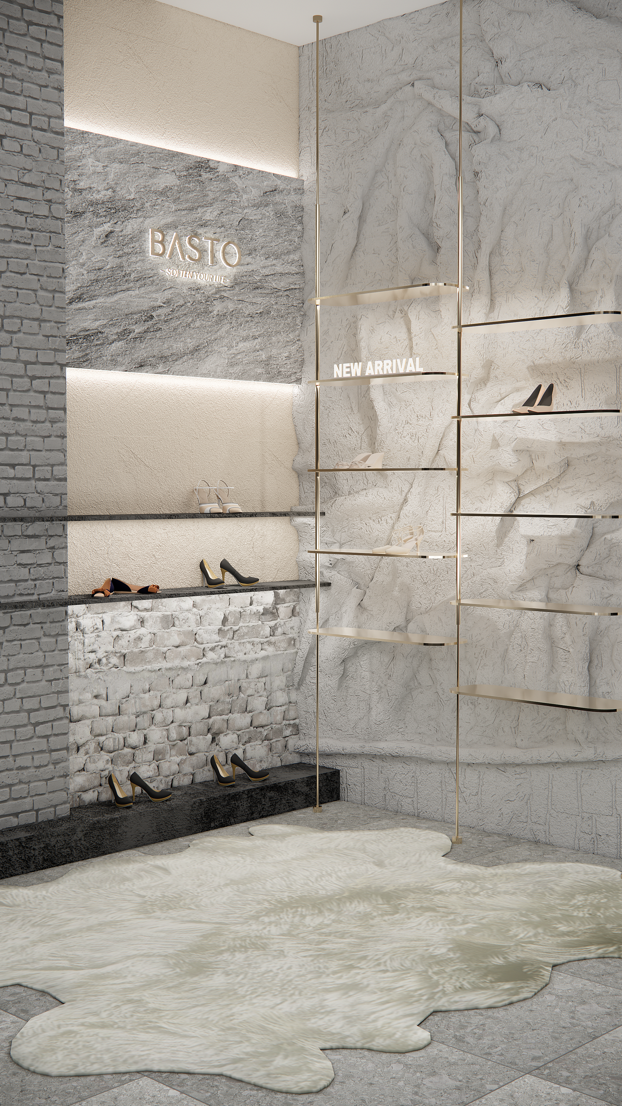 【工业风鞋类场景设计】禁商用（图ZNDA0NTM3MjA4） - 展陈设计 - 站酷设计师场景师Malcolm原创素材 - 站酷ZCOOL