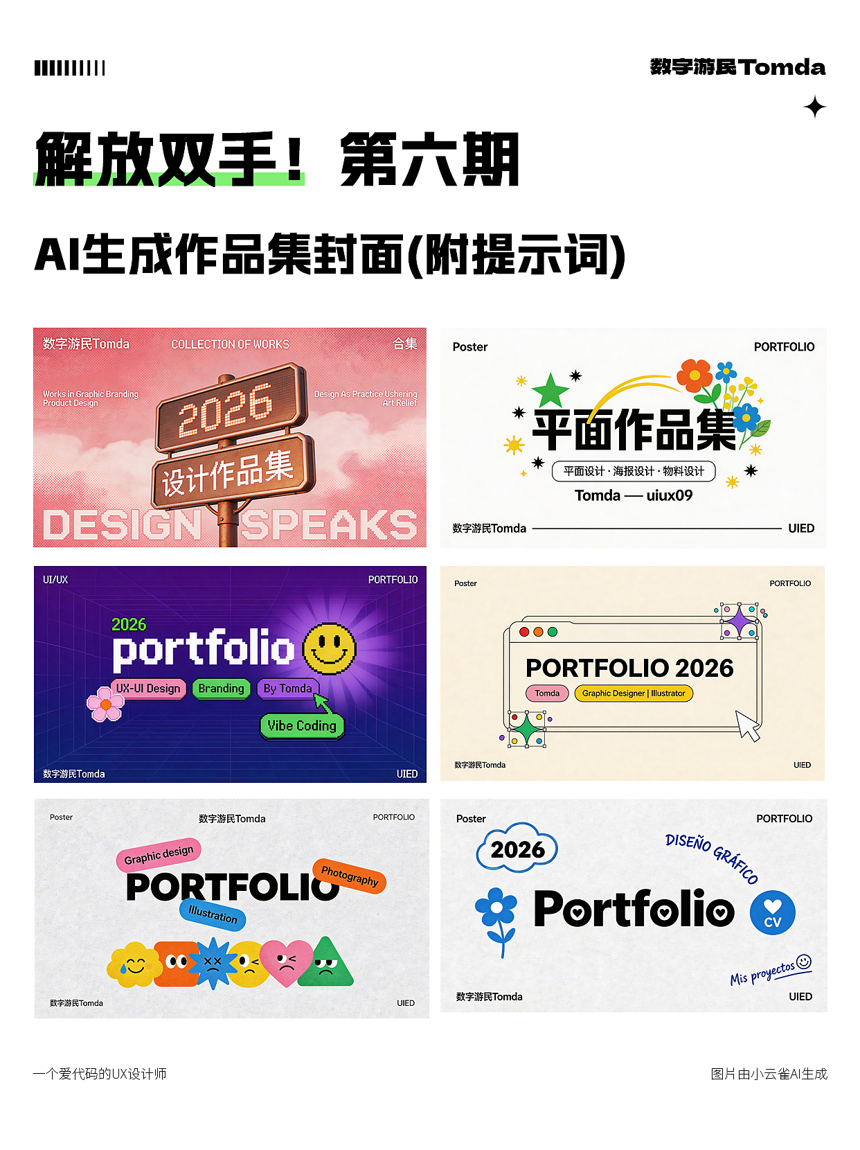 第六期!AI 生成作品集封面-附提示词(图ZNDA0NTQzNTgw) - AI作品 - 站酷设计师Tomda原创素材 - 站酷ZCOOL