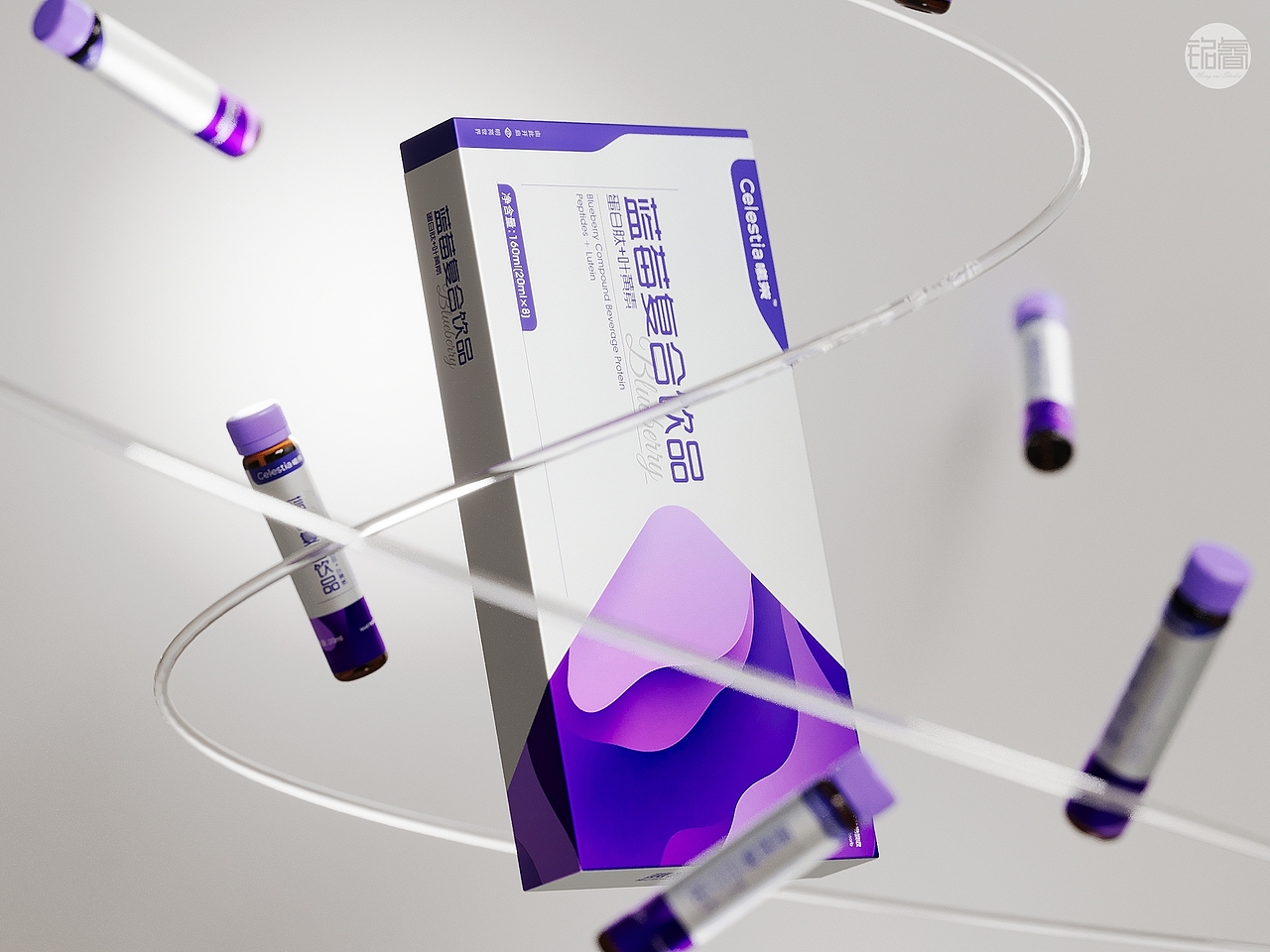 蓝润养眼 · 双重呵护—蓝莓复合饮口服液 | 铭睿益创（图ZNDA0NTQ0MDA0） - 包装 - 站酷设计师刘益铭原创素材 - 站酷ZCOOL