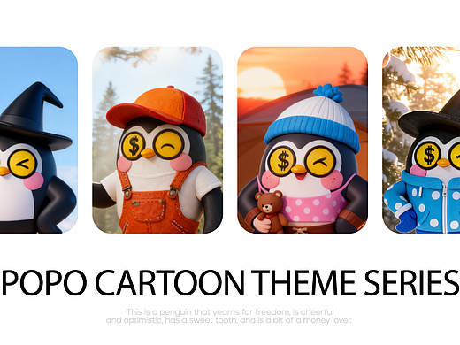 长腿小企鹅IP设计