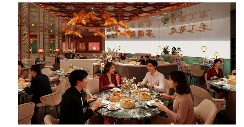 客满楼-广府茶点 客家名菜餐饮空间设计（图ZNDA0NTU1OTAw） - 酒店餐饮设计 - 站酷设计师盛禾餐饮设计原创素材 - 站酷ZCOOL