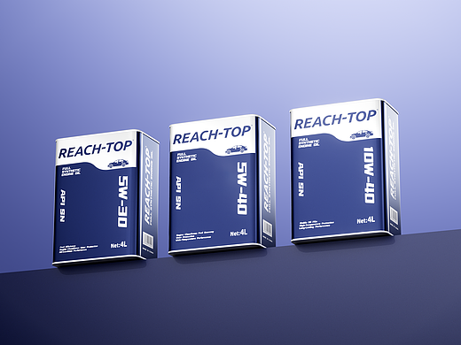包装 | REACH-TOP经典系列发动机油（外贸版）包装设计
