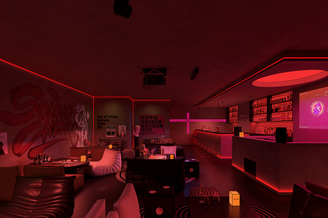 福星浣熊homebar（图ZNDA0NTcwMTY0） - 商业空间设计 - 站酷设计师YUYI宇熠空间设计原创素材 - 站酷ZCOOL
