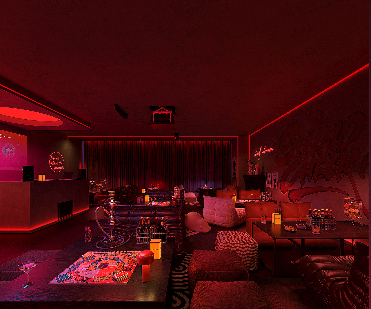 福星浣熊homebar（图ZNDA0NTcwMTU2） - 商业空间设计 - 站酷设计师YUYI宇熠空间设计原创素材 - 站酷ZCOOL