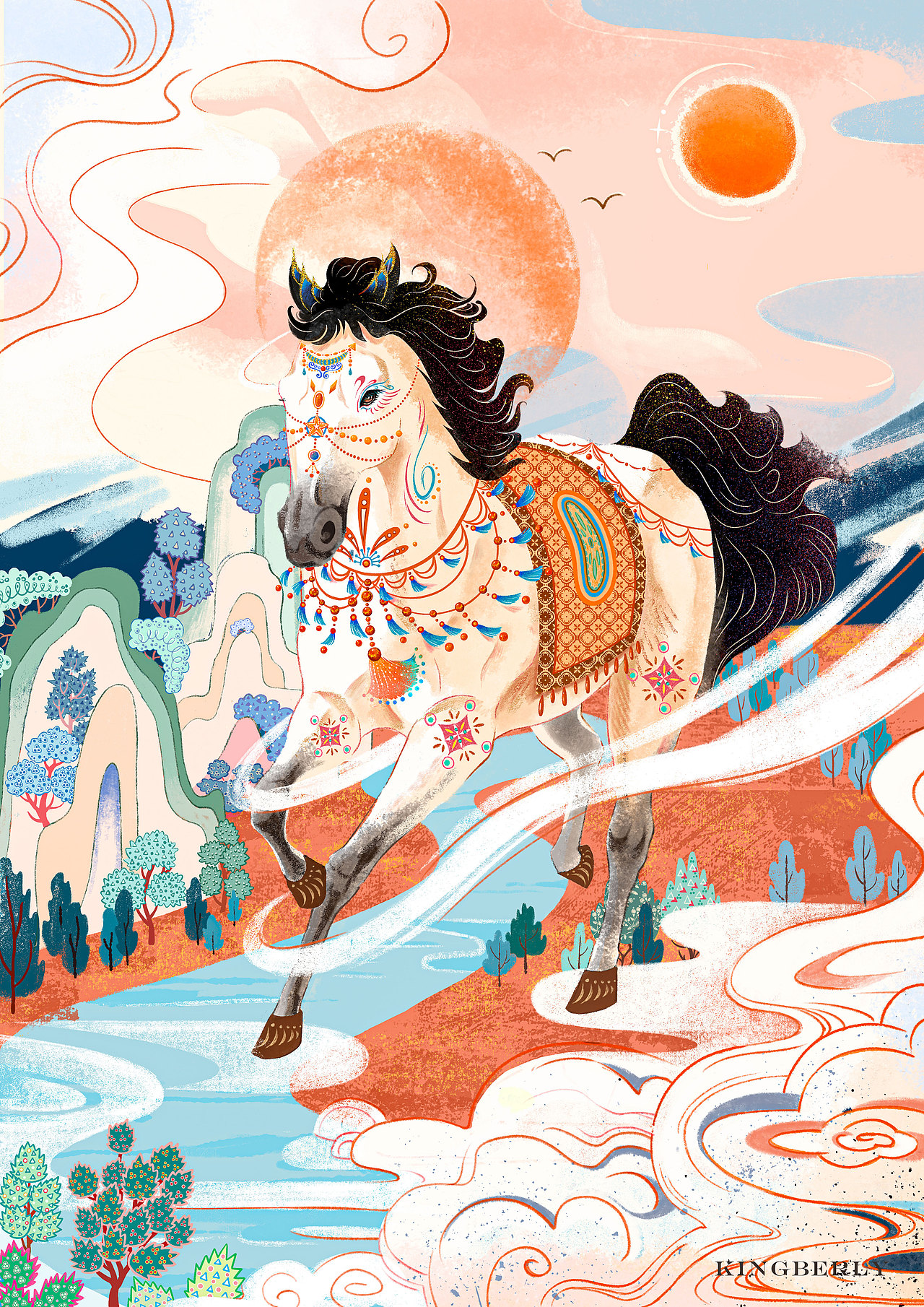 “辰光生肖·风物绘”（图ZNDA0NTgyMTUy） - 商业插画 - 站酷设计师Kingberly原创素材 - 站酷ZCOOL