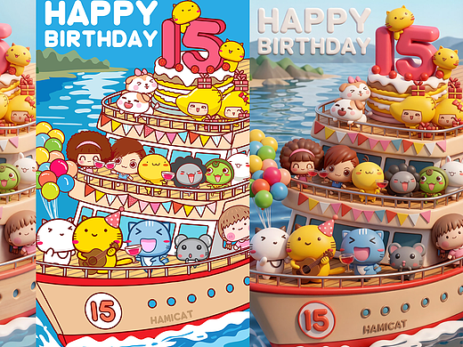 哈咪猫15岁生日快乐！