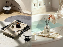 素颜都高级的大理石托盘