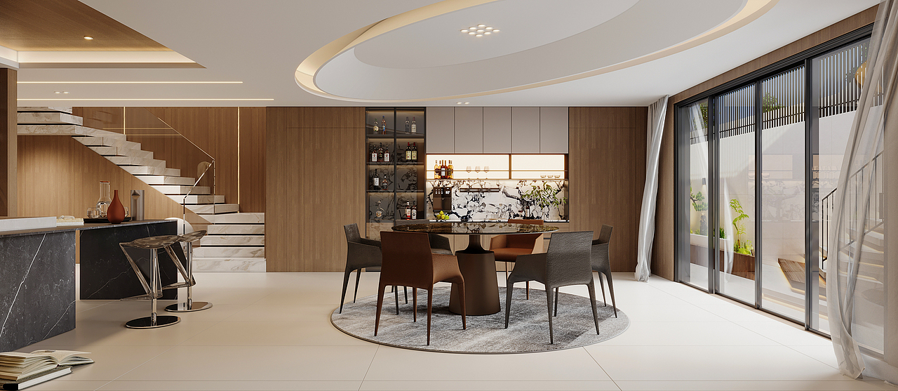 轻奢风客餐厅卧室效果图表现（图ZNDA0NTkwMDU2） - 家装设计 - 站酷设计师王彤ing原创素材 - 站酷ZCOOL