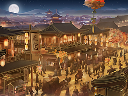 東京汴梁上元節(jié)場(chǎng)景插圖