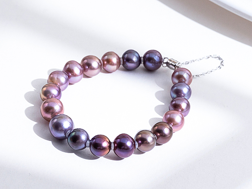 淡水紫色珍珠手链
