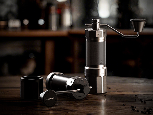 手冲磨豆机AI生图PS精修咖啡情景图产品场景图