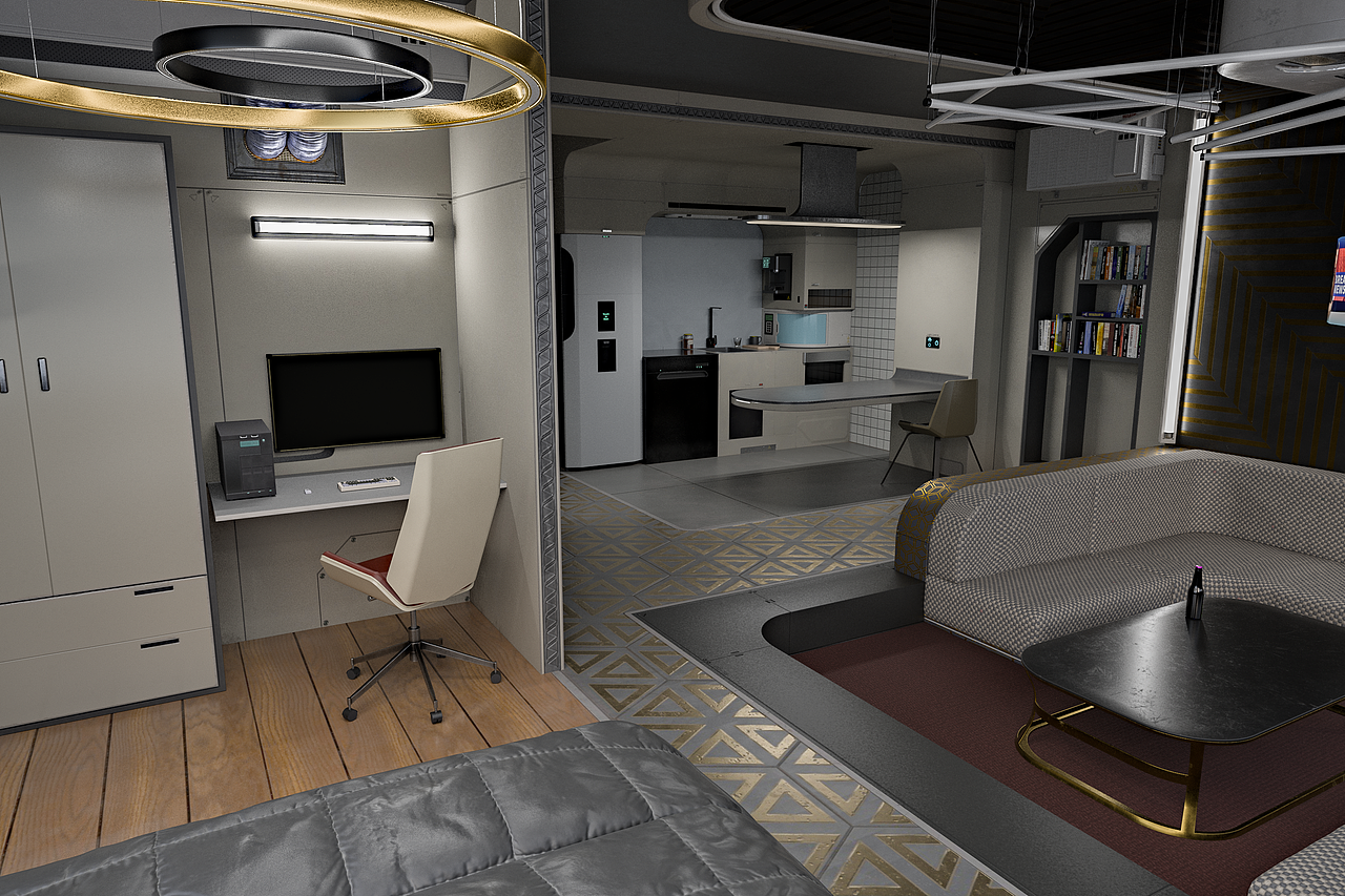 室内效果图-科幻风（图ZNDA0NjA5Njg4） - 建筑/空间 - 站酷设计师Z881010342原创素材 - 站酷ZCOOL