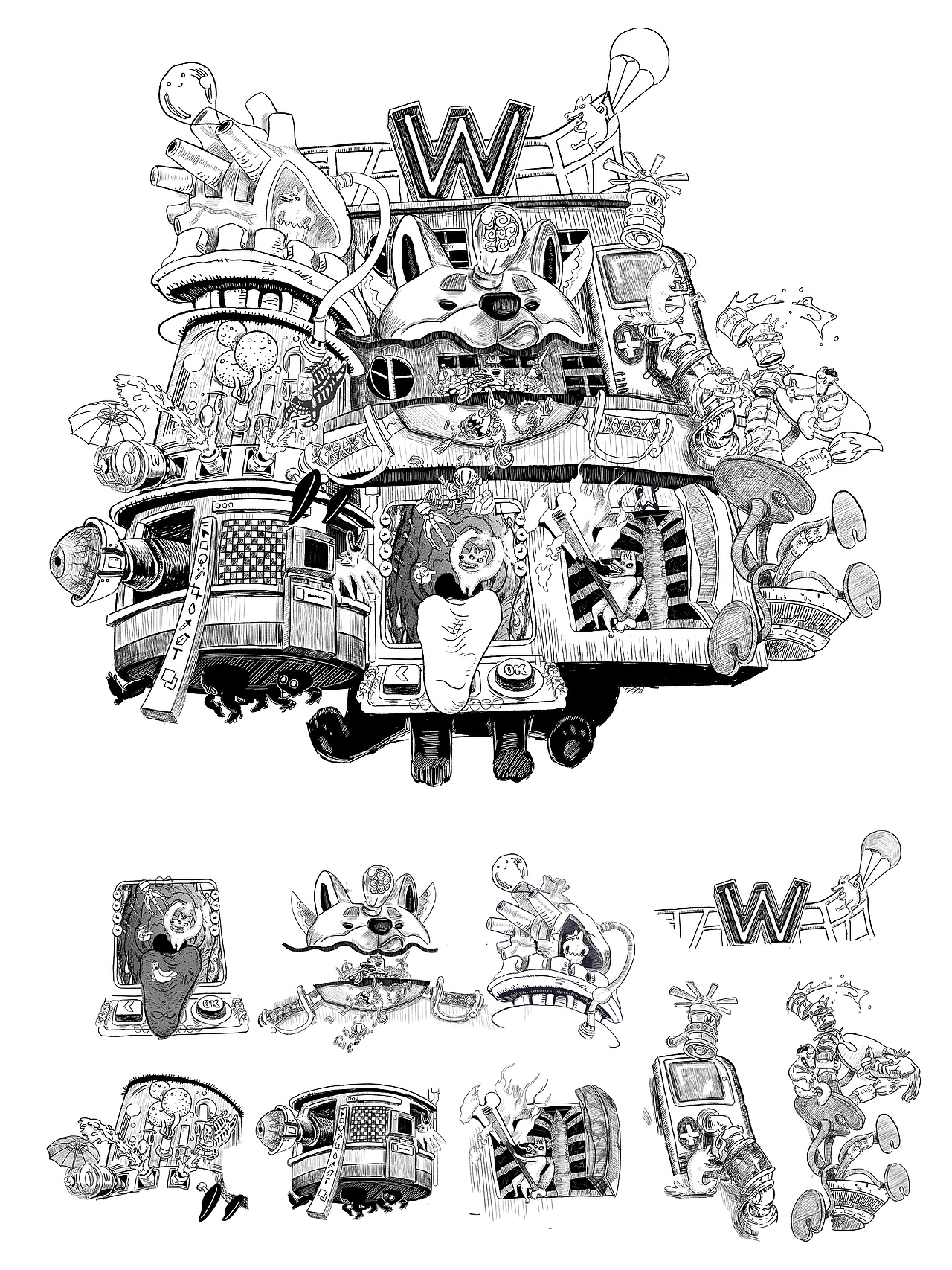 用海贼王城堡果实大招为广告公司做搬家海报（图ZNDA0NjIwMTY4） - 品牌 - 站酷设计师多管闲事设计侠原创素材 - 站酷ZCOOL