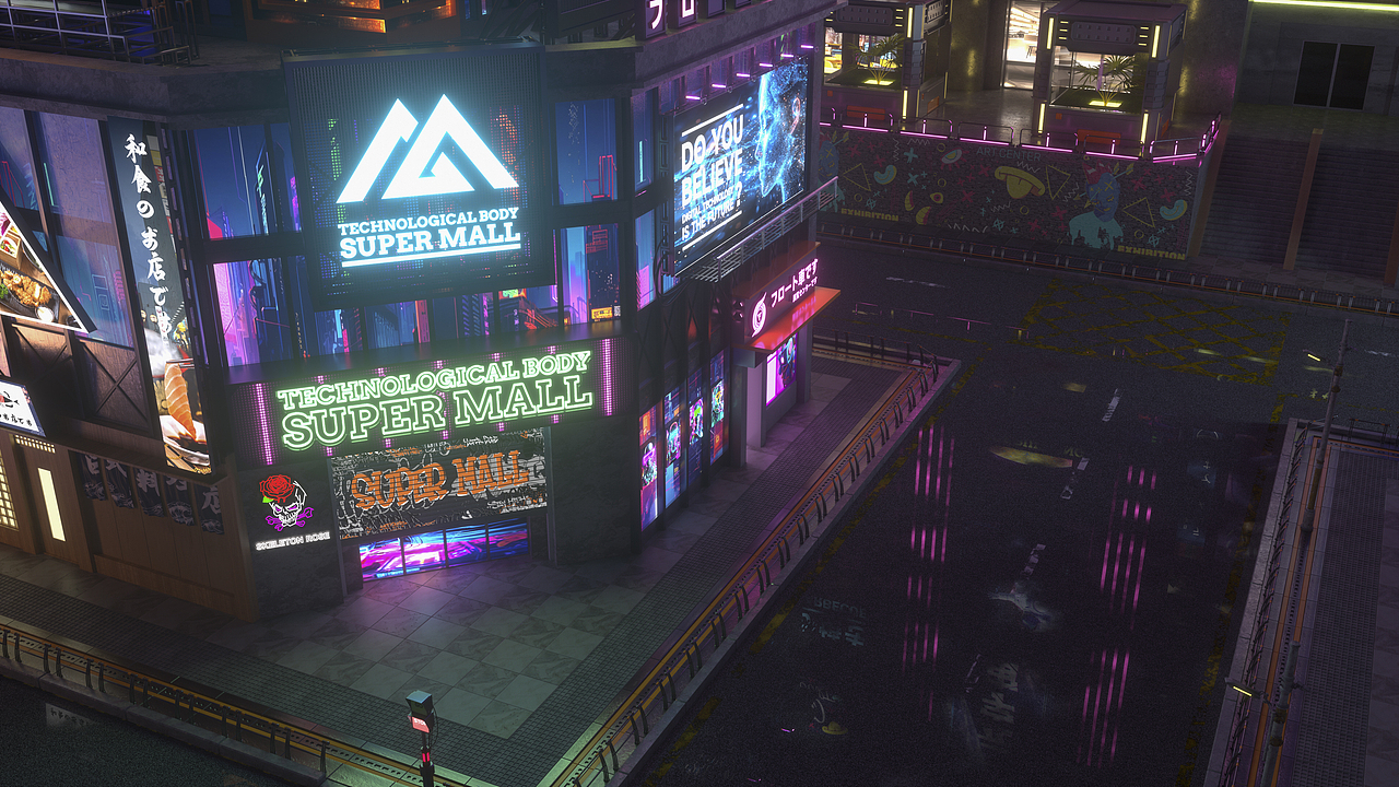 赛博朋克——梦幻城市（图ZNDA0NjIxMjM2） - 场景 - 站酷设计师Ss丶殇叔原创素材 - 站酷ZCOOL