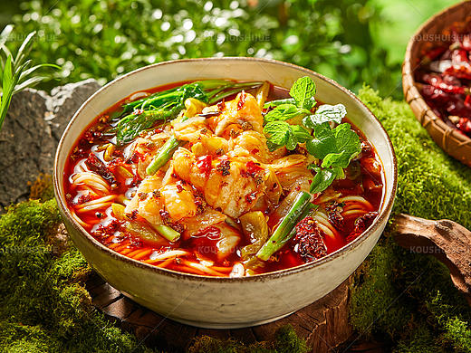 米粉小吃菜单美食拍摄 I 霸舌生滚牛肉米粉x口水视觉