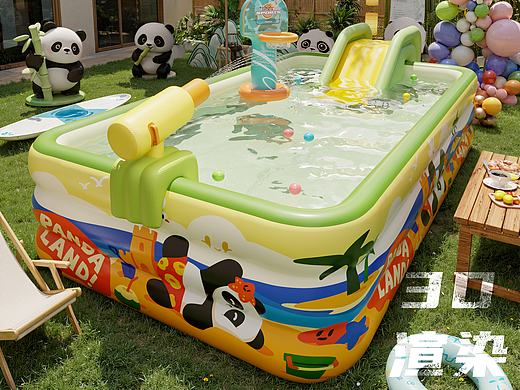 户外产品渲染 | 高端写实 | 户外泳池