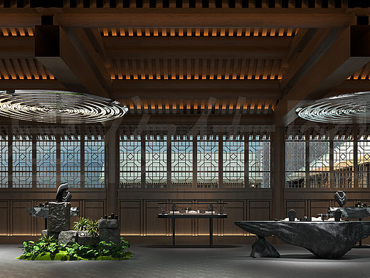 以木为骨，以石为魂，将东方哲思注入当代空间肌理。