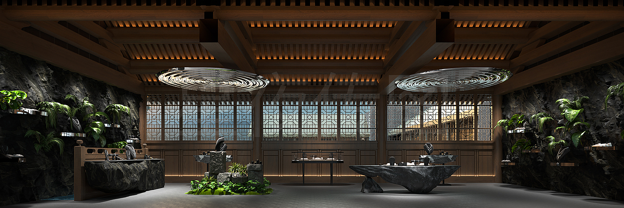 以木为骨，以石为魂，将东方哲思注入当代空间肌理。（图ZNDA0NjQ5NTMy） - 其他 - 站酷设计师梦洁mj原创素材 - 站酷ZCOOL