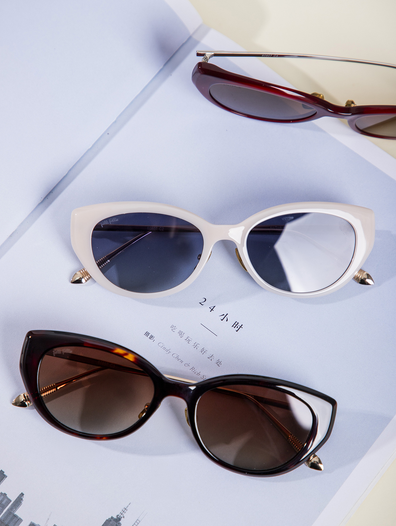有间|FolliFollie赫本假日猫眼太阳镜60807（图ZNDA0NjUwNTk2） - 产品摄影 - 站酷设计师有间图片社原创素材 - 站酷ZCOOL