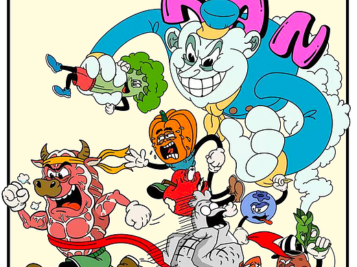 食材橡皮管画风