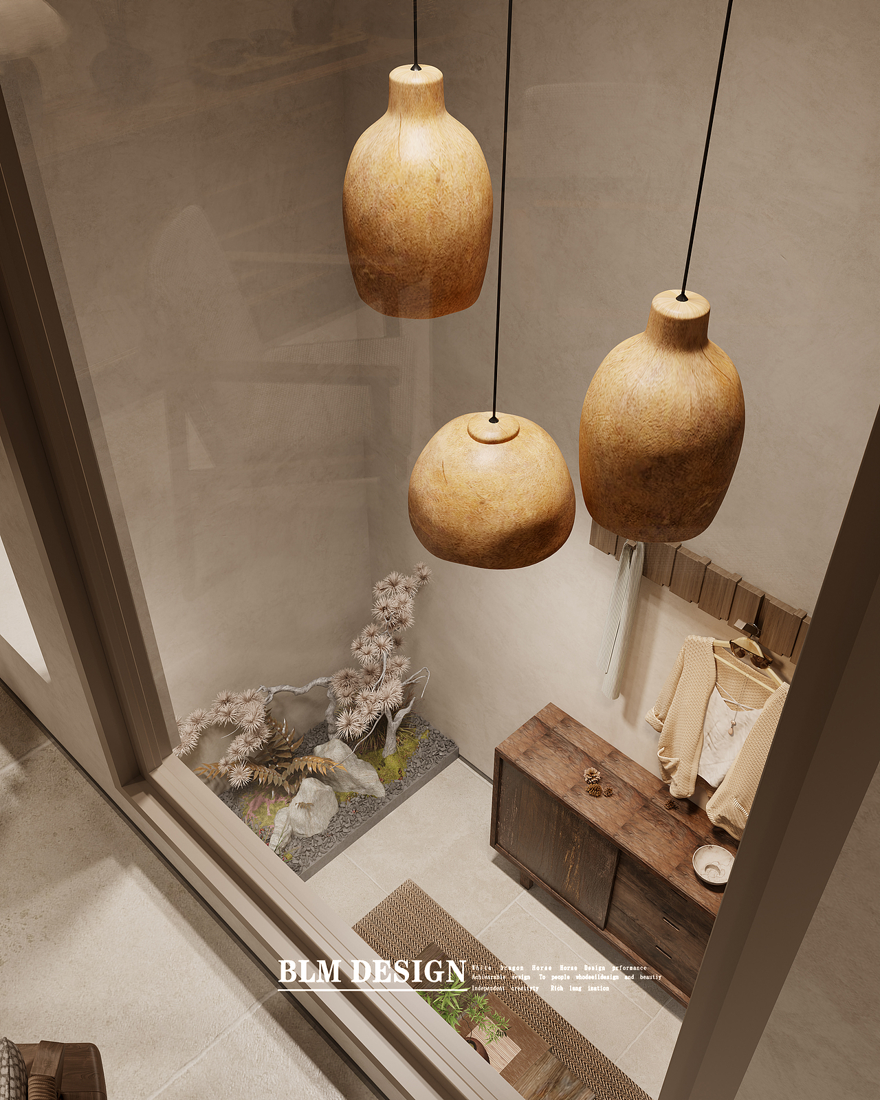 侘寂——白龙马效果图（图ZNDA0NjYxODE2） - 家装设计 - 站酷设计师盐盐不咸原创素材 - 站酷ZCOOL