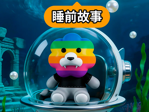 睡前故事：来去之间，藏着答案，彩虹狮花湾毛绒玩具