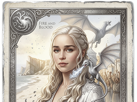 复古人物卡牌设计