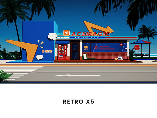 RetroX5 复古迷你主机三维动画