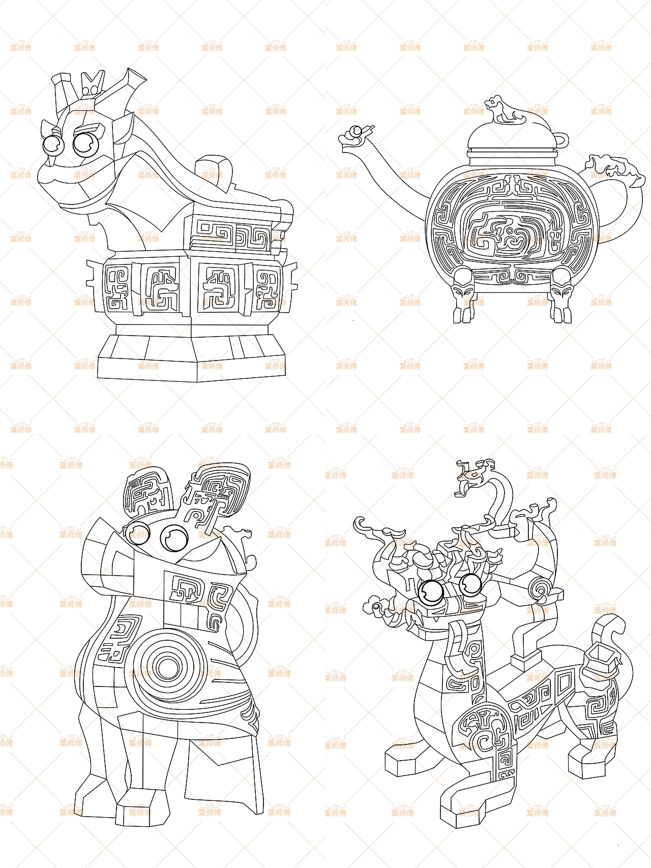 咏春板绘拳——青铜文物海报✍️（图ZNDA0NjczODI4） - 海报 - 站酷设计师葉師傅原创素材 - 站酷ZCOOL