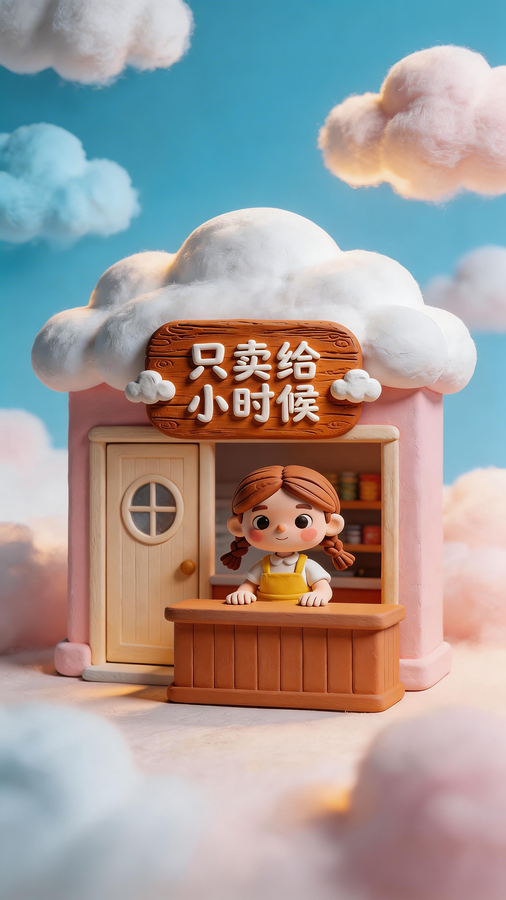 黏土风格动画海报设计