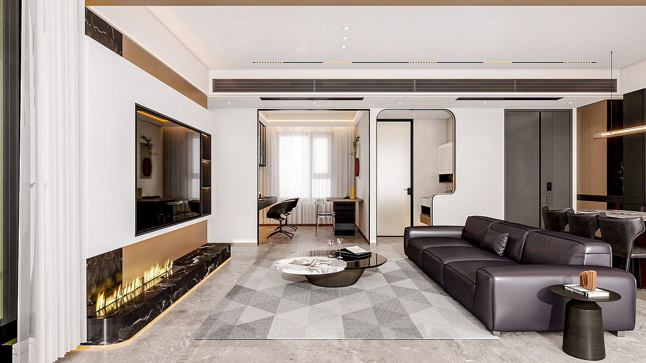 四川成都锦粼湖院二期（118平方意式极简三居室）（图ZNDA0NjkwMzcy） - 家装设计 - 站酷设计师设计师成爽原创素材 - 站酷ZCOOL